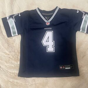 Nike Kids Navy and White NFL Dallas Cowboys Prescott 4 Sports Jersey